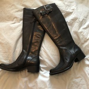 Leather riding boots